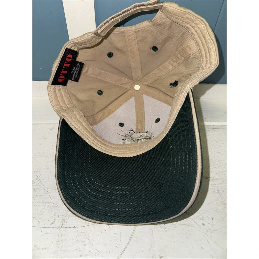 Vintage Fort Collins Municipal Railway Hat Cap Tan Green Sportswear‎ Colorado OS